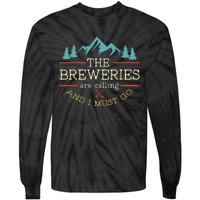 Vintage Beer Breweries Are Calling And I Must Go Craft Beer Tie-Dye Long Sleeve Shirt