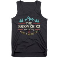 Vintage Beer Breweries Are Calling And I Must Go Craft Beer Tank Top