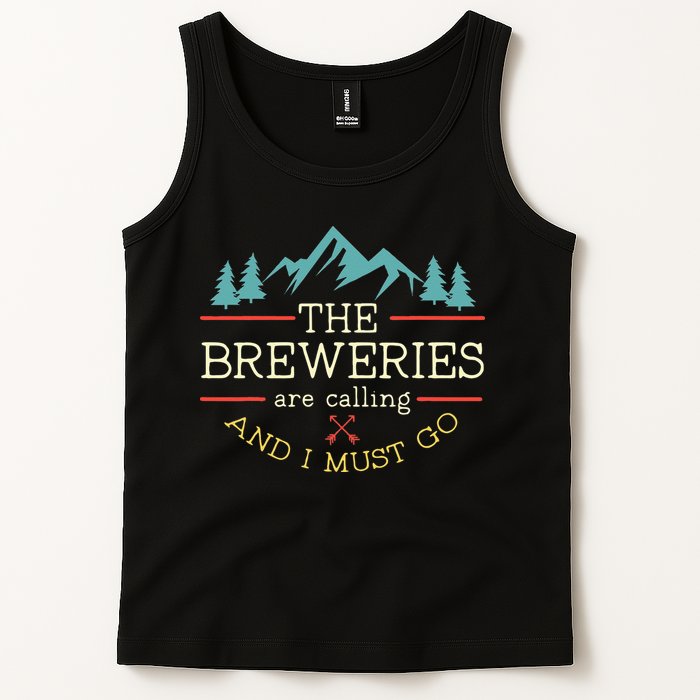 Vintage Beer Breweries Are Calling And I Must Go Craft Beer Tank Top