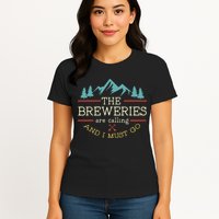 Vintage Beer Breweries Are Calling And I Must Go Craft Beer Womens T-Shirt