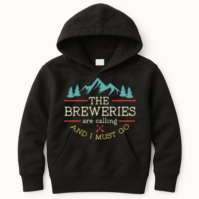Vintage Beer Breweries Are Calling And I Must Go Craft Beer Kids Hoodie