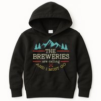 Vintage Beer Breweries Are Calling And I Must Go Craft Beer Kids Hoodie