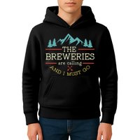 Vintage Beer Breweries Are Calling And I Must Go Craft Beer Kids Hoodie