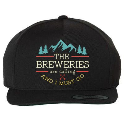 Vintage Beer Breweries Are Calling And I Must Go Craft Beer Wool Snapback Cap