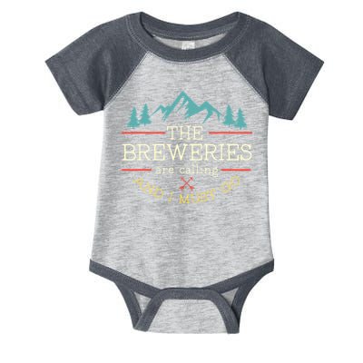 Vintage Beer Breweries Are Calling And I Must Go Craft Beer Infant Baby Jersey Bodysuit