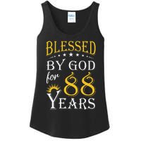 Vintage Blessed By God For 88 Years Happy 88th Birthday Ladies Essential Tank