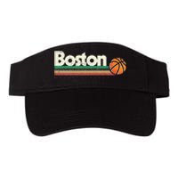 Vintage Basketball Boston City BBall Retro Stripes Valucap Bio-Washed Visor