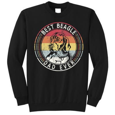 Vintage Best Beagle Dad Ever Father's Day Tall Sweatshirt