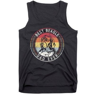 Vintage Best Beagle Dad Ever Father's Day Tank Top