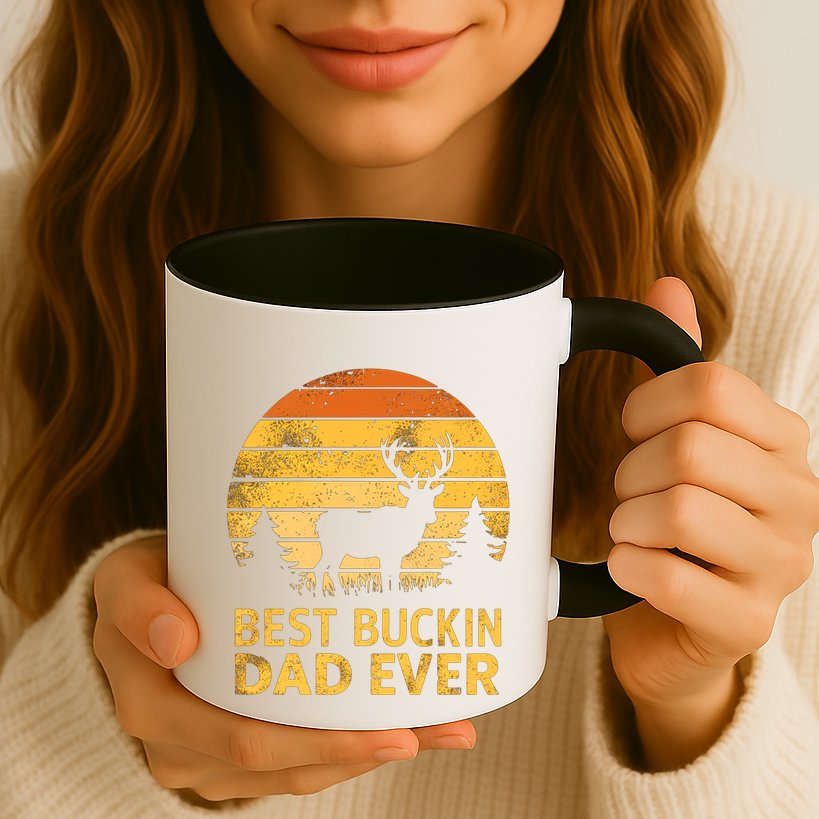Vintage Best Buckin Dad Ever Mazing Papa Funny Hunting Gift Mug