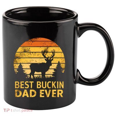 Vintage Best Buckin Dad Ever Mazing Papa Funny Hunting Gift 11oz C Handle Ceramic Mug