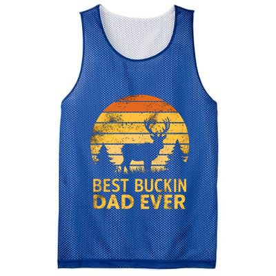Vintage Best Buckin Dad Ever Mazing Papa Funny Hunting Gift Mesh Reversible Basketball Jersey Tank