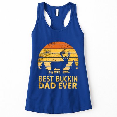 Vintage Best Buckin Dad Ever Mazing Papa Funny Hunting Gift Womens Tank Top