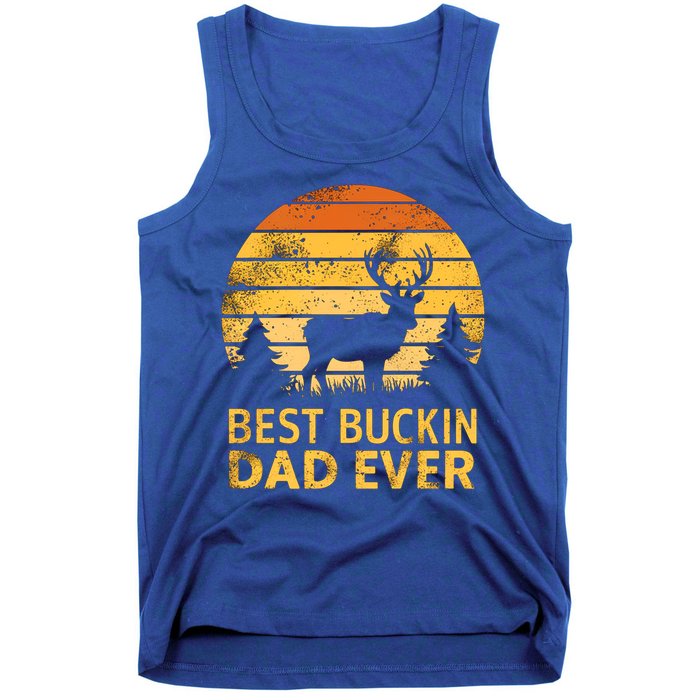 Vintage Best Buckin Dad Ever Mazing Papa Funny Hunting Gift Tank Top