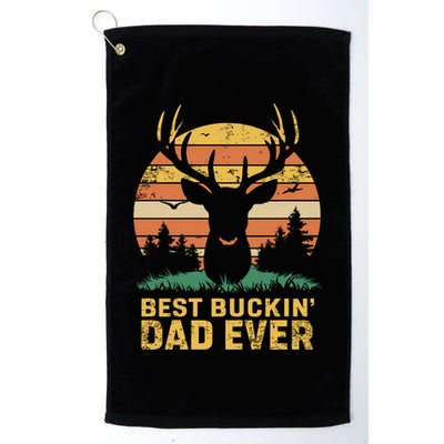 Vintage Best Buckin Dad Ever Deer Hunters Dad Hunting Gift Golf Towel
