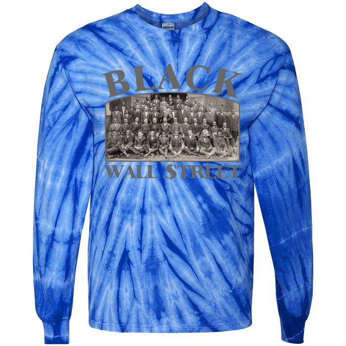 Vintage Black Business Black History Month Black Wall Street Gift Tie-Dye Long Sleeve Shirt