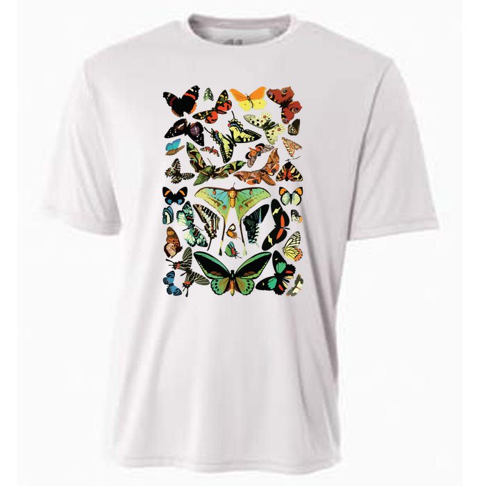 Vintage Butterflies Butterfly Collection Scientific Cooling Performance Crew T-Shirt