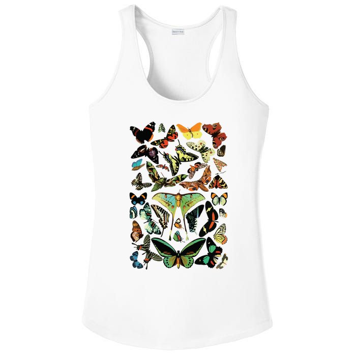 Vintage Butterflies Butterfly Collection Scientific Ladies PosiCharge Competitor Racerback Tank