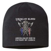 Viking By Blood American By Birth Patriot By Choice Sustainable Beanie