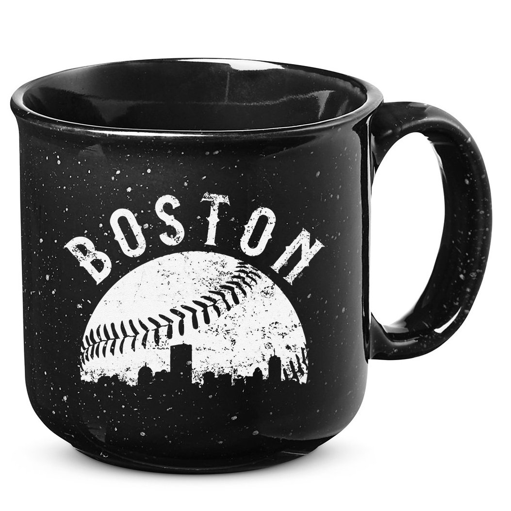 Vintage Baseball Boston Massachusetts Skyline Apparel 15oz Campfire Ceramic Mug