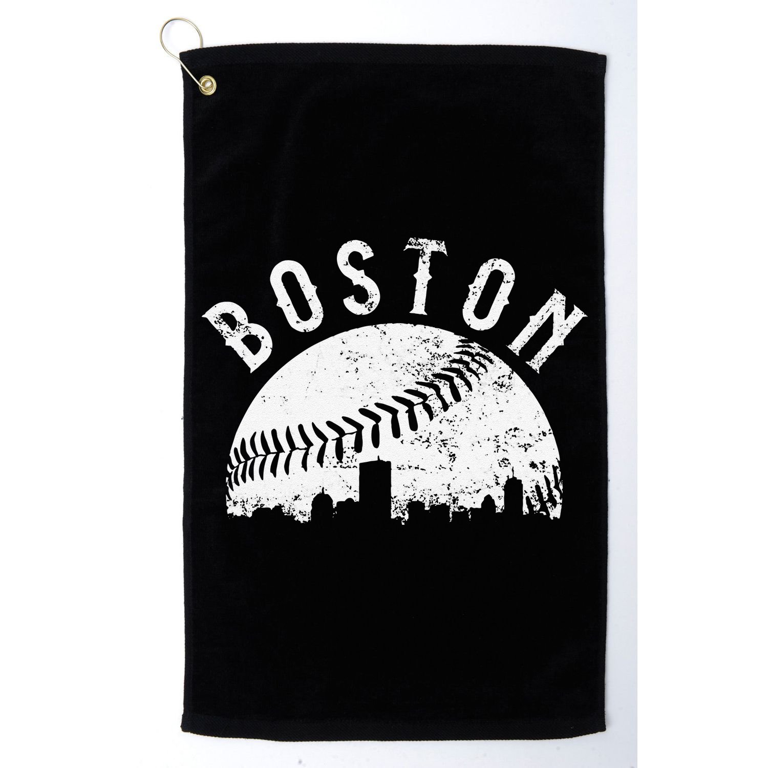 Vintage Baseball Boston Massachusetts Skyline Apparel Golf Towel