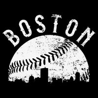 Vintage Baseball Boston Massachusetts Skyline Apparel Visor