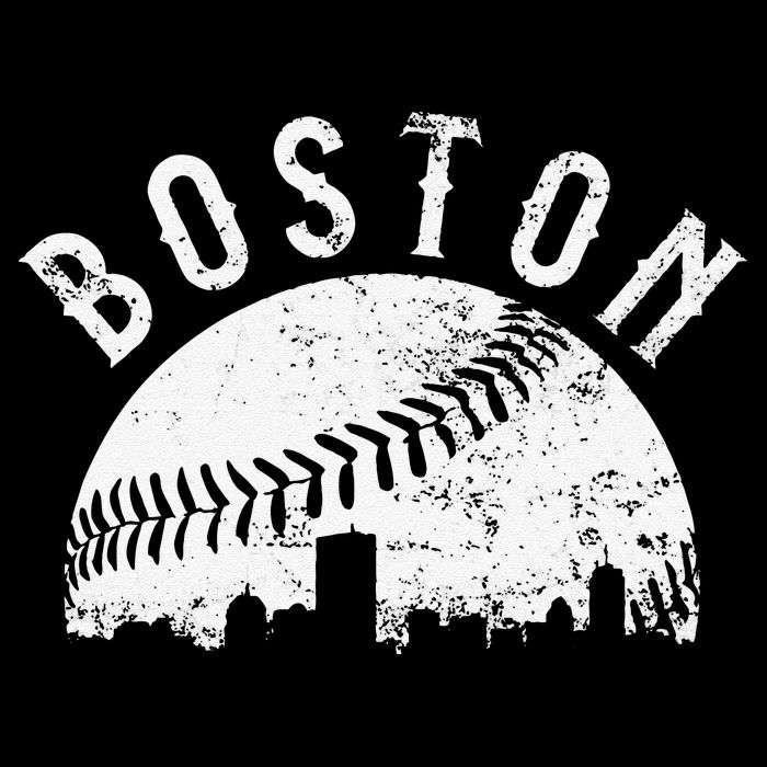 Vintage Baseball Boston Massachusetts Skyline Apparel Visor