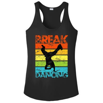 Vintage Breakdancing Bboy Break Dance Urban Dance Hip Hop Ladies PosiCharge Competitor Racerback Tank