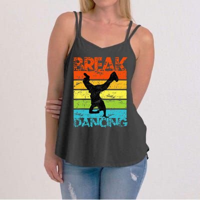 Vintage Breakdancing Bboy Break Dance Urban Dance Hip Hop Women's Strappy Tank