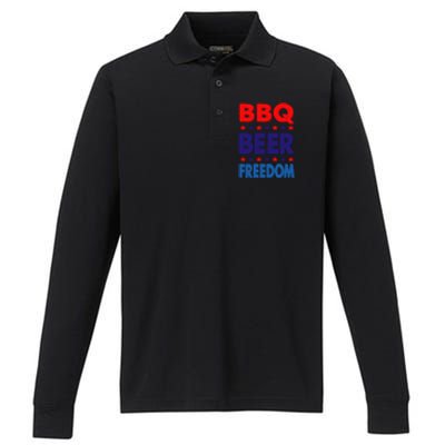 Vintage Bbq Beer Freedom Nevada Election 2020 Gift Cute Gift Performance Long Sleeve Polo