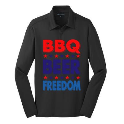 Vintage Bbq Beer Freedom Nevada Election 2020 Gift Cute Gift Silk Touch Performance Long Sleeve Polo