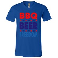 Vintage Bbq Beer Freedom Nevada Election 2020 Gift Cute Gift V-Neck T-Shirt