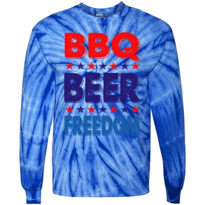 Vintage Bbq Beer Freedom Nevada Election 2020 Gift Cute Gift Tie-Dye Long Sleeve Shirt