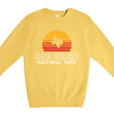 Vintage Big Bend National Park Gift Retro Texas Sun Premium Crewneck Sweatshirt