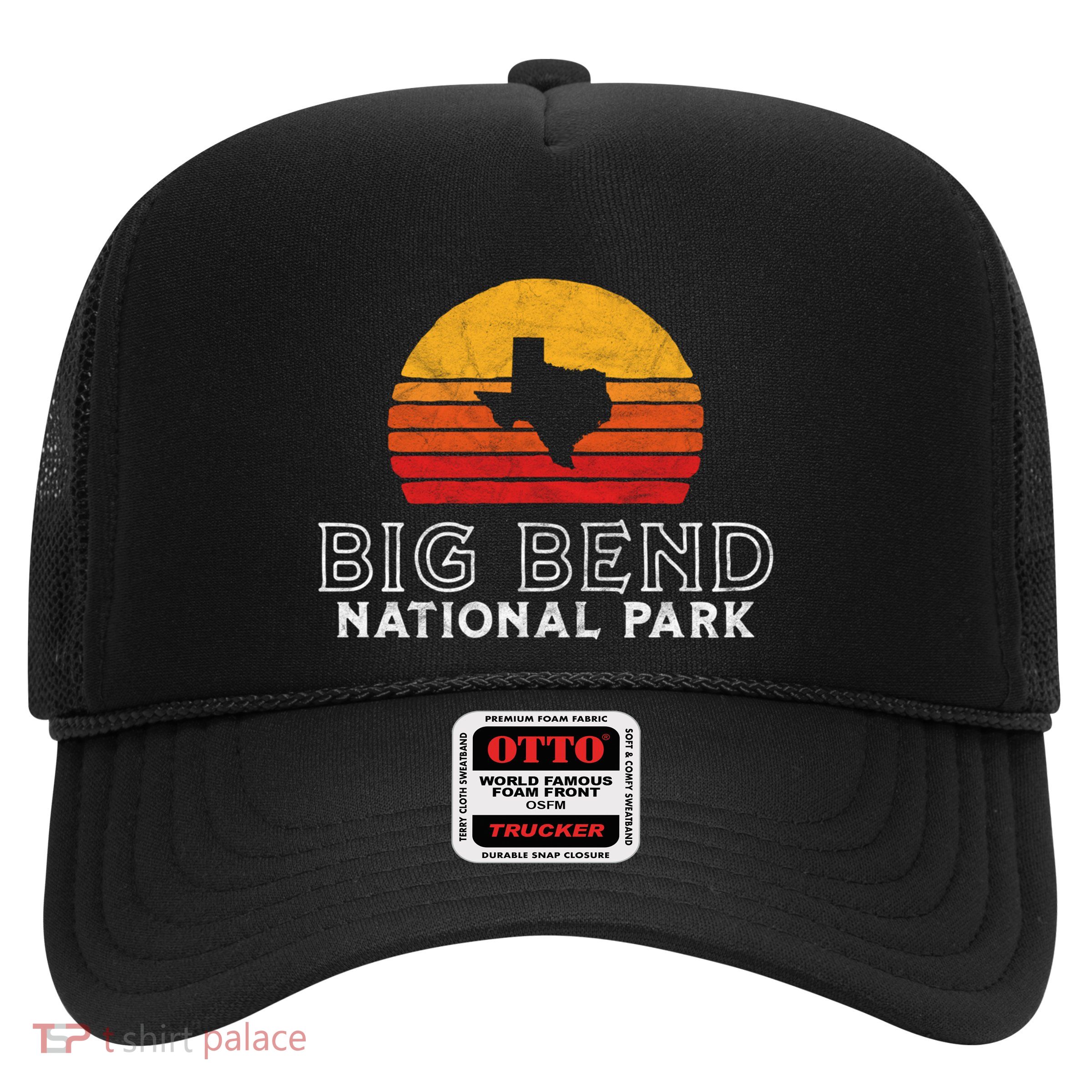 Vintage Big Bend National Park Gift Retro Texas Sun Trucker Hat
