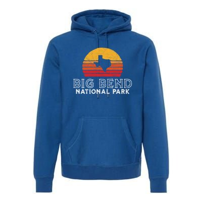 Vintage Big Bend National Park Gift Retro Texas Sun Premium Hoodie