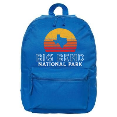 Vintage Big Bend National Park Gift Retro Texas Sun 16 in Basic Backpack