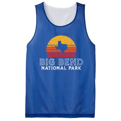 Vintage Big Bend National Park Gift Retro Texas Sun Mesh Reversible Basketball Jersey Tank