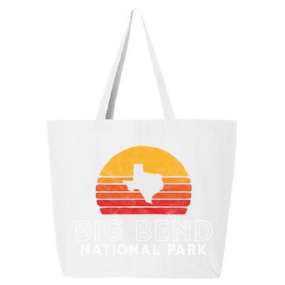 Vintage Big Bend National Park Gift Retro Texas Sun 25L Jumbo Tote