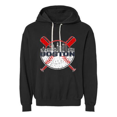 Vintage Boston Baseball Garment-Dyed Fleece Hoodie