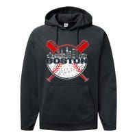 Vintage Boston Baseball Performance Fleece Hoodie