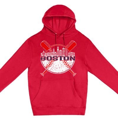 Vintage Boston Baseball Premium Pullover Hoodie