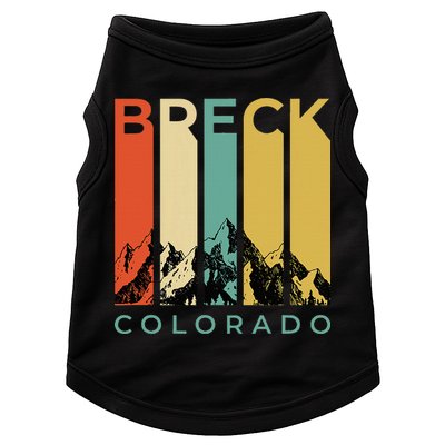 Vintage Breckenridge “Breck” Colorado Retro Colored Stripes Doggie Tank