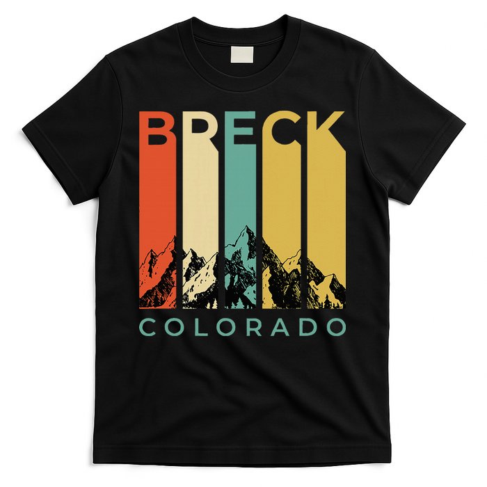 Vintage Breckenridge “Breck” Colorado Retro Colored Stripes T-Shirt