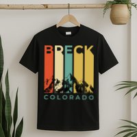 Vintage Breckenridge “Breck” Colorado Retro Colored Stripes T-Shirt
