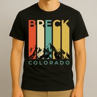 Vintage Breckenridge “Breck” Colorado Retro Colored Stripes T-Shirt