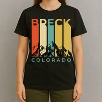 Vintage Breckenridge “Breck” Colorado Retro Colored Stripes T-Shirt