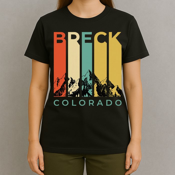 Vintage Breckenridge “Breck” Colorado Retro Colored Stripes T-Shirt