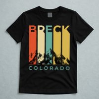 Vintage Breckenridge “Breck” Colorado Retro Colored Stripes T-Shirt