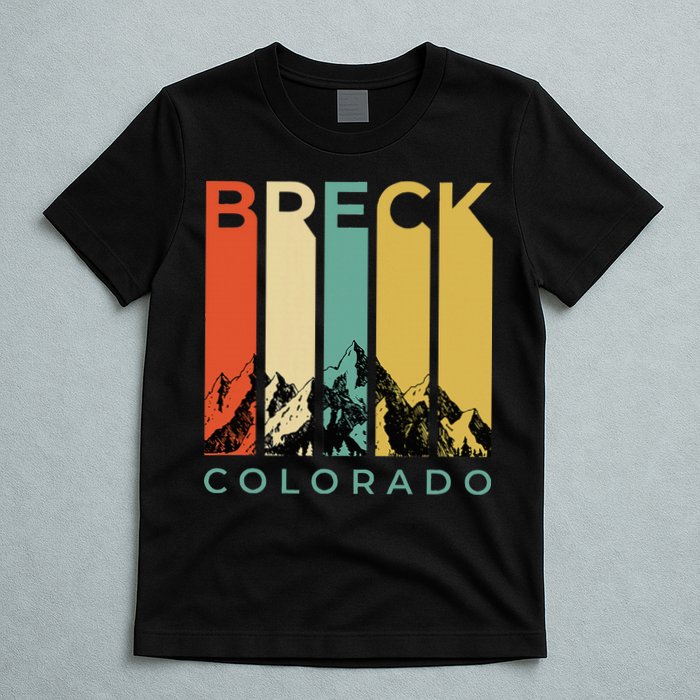 Vintage Breckenridge “Breck” Colorado Retro Colored Stripes T-Shirt